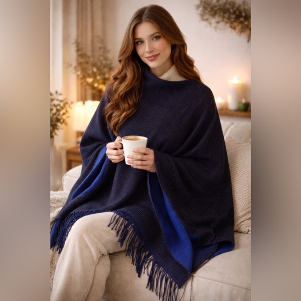 NWT rag & bone Double-Face Wool Poncho – $395